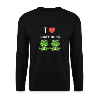 Humour Crocodile - Sweat-shirt Unisexe - noir - Devant - Alina (178cm) & Michal (187cm)