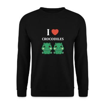 Humour Crocodile - Sweat-shirt Unisexe - noir - Devant - Alina (178cm) & Michal (187cm)