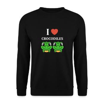 Humour Crocodile - Sweat-shirt Unisexe - noir - Devant - Alina (178cm) & Michal (187cm)