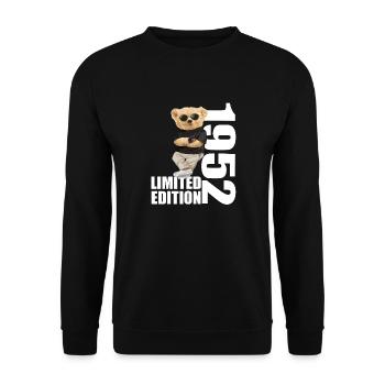 Édition limitée 1952 ours ours anniversaire 1952 - Sweat-shirt Unisexe - noir - Devant - Alina (178cm) & Michal (187cm)