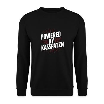 Swabian cheese spaetzle dialect Swabian food - Unisex Sweatshirt - black - Front - Alina (178cm) & Michal (187cm)