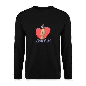 Vermeer In Love - Sweat-shirt Unisexe - noir - Devant - Alina (178cm) & Michal (187cm)