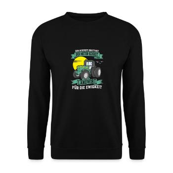 Agriculteur pour l’éternité Agriculteur agricole - Sweat-shirt Unisexe - noir - Devant - Alina (178cm) & Michal (187cm)