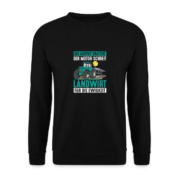 Fermier pour l’éternité Ferme agricole - Sweat-shirt Unisexe - noir - Devant - Alina (178cm) & Michal (187cm)