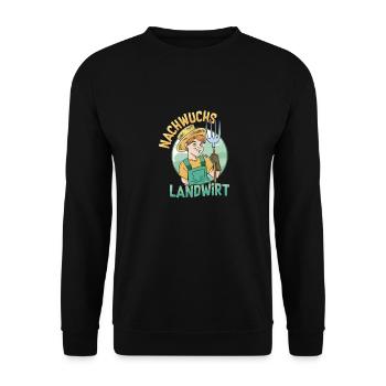 Nachwuchs Landwirt Bauernhof Bauer - Unisex Pullover - Schwarz - Vorne - Alina (178cm) & Michal (187cm)