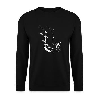Éclaboussure de peinture - Éclaboussure / Teinture - Abstrait - Sweat-shirt Unisexe - noir - Devant - Alina (178cm) & Michal (187cm)