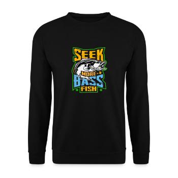 Suchen Sie mehr Barschfische - Unisex Pullover - Schwarz - Vorne - Alina (178cm) & Michal (187cm)