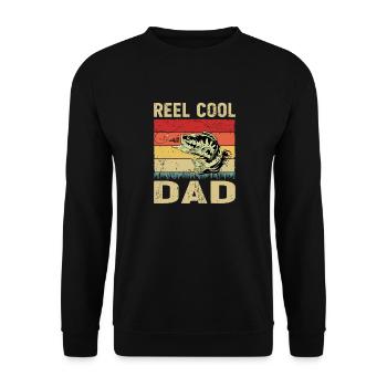 Moulinet Cool Dad - Sweat-shirt Unisexe - noir - Devant - Alina (178cm) & Michal (187cm)