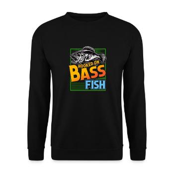 Süchtig nach Barschfischen - Unisex Pullover - Schwarz - Vorne - Alina (178cm) & Michal (187cm)