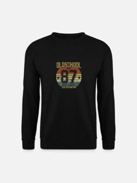 September 1987 - Geburtstag im September Oldschool - Unisex Pullover - Schwarz