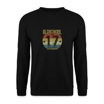 December 2017 - Birthday in December Oldschool - Unisex Sweatshirt - black - Front - Alina (178cm) & Michal (187cm)