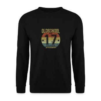 November 2017 - Birthday in November Oldschool - Unisex Sweatshirt - black - Front - Alina (178cm) & Michal (187cm)