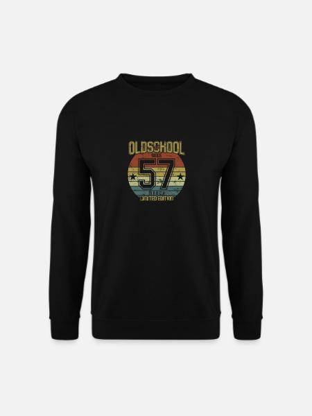 March 1957 - Geburtstag im März Oldschool - Unisex Pullover - Schwarz