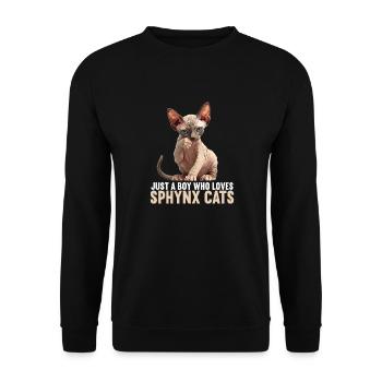 Sphynx Kätzchen Sphynx Katze - Unisex Pullover - Schwarz - Vorne - Alina (178cm) & Michal (187cm)
