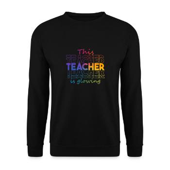 Ce professeur est rayonnant Bonjour l’été drôle fin de - Sweat-shirt Unisexe - noir - Devant - Alina (178cm) & Michal (187cm)