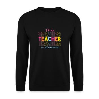 Ce professeur est rayonnant Bonjour l’été drôle fin de - Sweat-shirt Unisexe - noir - Devant - Alina (178cm) & Michal (187cm)