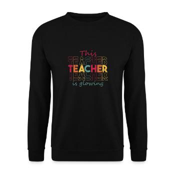 Ce professeur est rayonnant Bonjour l’été drôle fin de - Sweat-shirt Unisexe - noir - Devant - Alina (178cm) & Michal (187cm)
