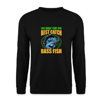 Nur der beste Fang Barschfische - Unisex Pullover - Schwarz - Vorne - Alina (178cm) & Michal (187cm)