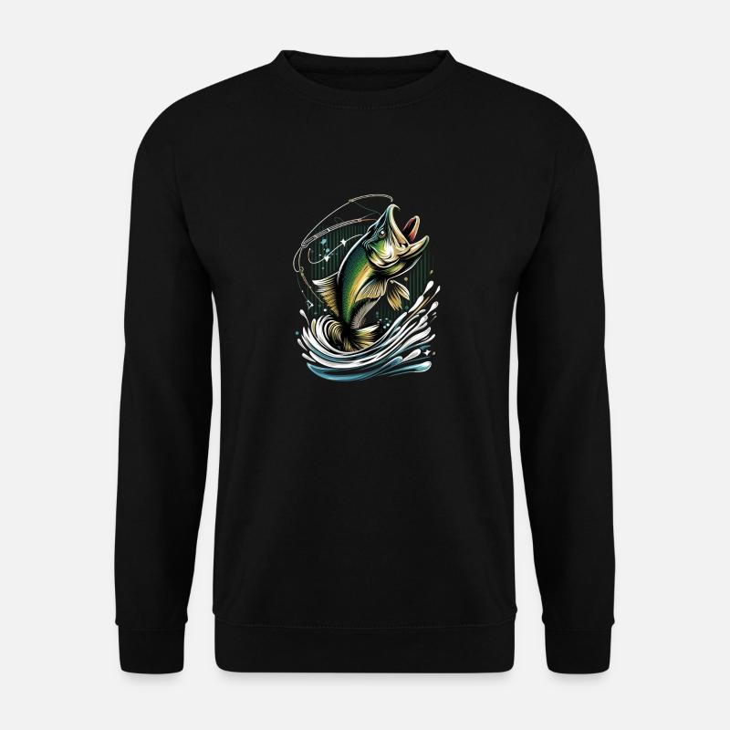 Bass Fish - Unisex Sweatshirt - black
