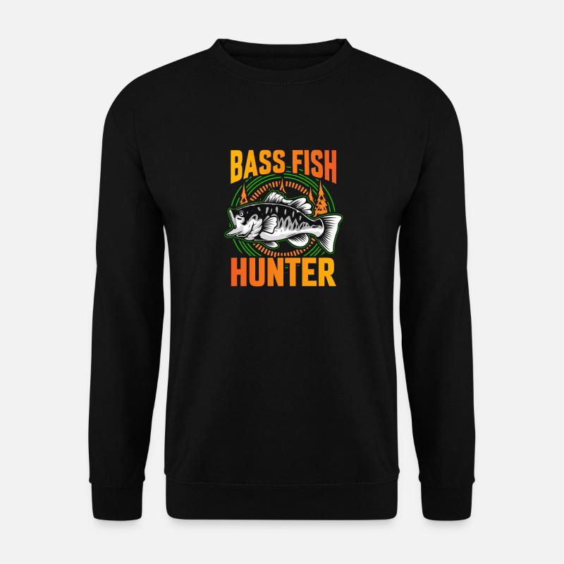 Chasseur de poissons d’achigan - Sweat-shirt Unisexe - noir
