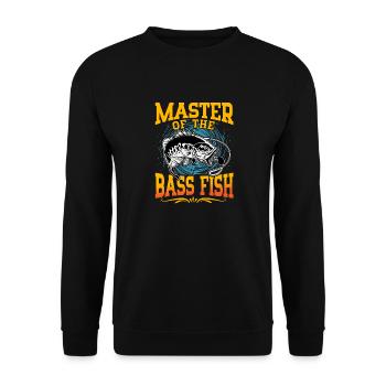 Meister des Barschfisches - Unisex Pullover - Schwarz - Vorne - Alina (178cm) & Michal (187cm)