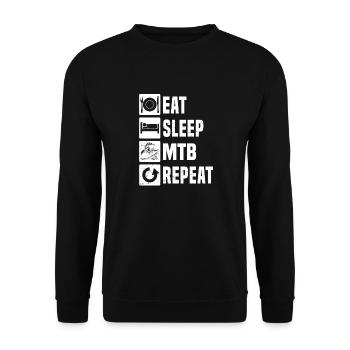 VTT Femmes VTT Hommes Cyclisme Mountainbik - Sweat-shirt Unisexe - noir - Devant - Alina (178cm) & Michal (187cm)