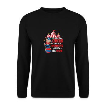 Actually This Is My Circus Costume Theme Party Act - Unisex Pullover - Schwarz - Vorne - Alina (178cm) & Michal (187cm)