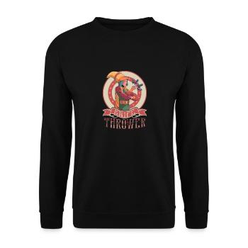 Knife Thrower Circus Costume Theme Party - Unisex Sweatshirt - black - Front - Alina (178cm) & Michal (187cm)