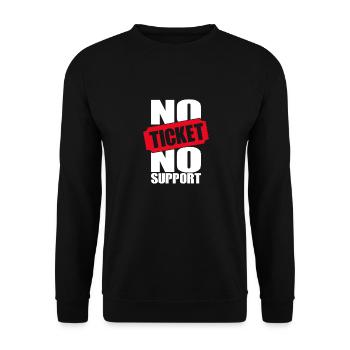 No Ticket No Support Informatiker IT Administrator - Unisex Pullover - Schwarz - Vorne - Alina (178cm) & Michal (187cm)