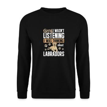 Yellow Labrador Retriever - Unisex Sweatshirt - black - Front - Alina (178cm) & Michal (187cm)