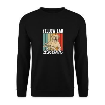 Yellow Labrador Retriever - Unisex Sweatshirt - black - Front - Alina (178cm) & Michal (187cm)