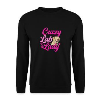 Yellow Labrador Retriever - Unisex Sweatshirt - black - Front - Alina (178cm) & Michal (187cm)