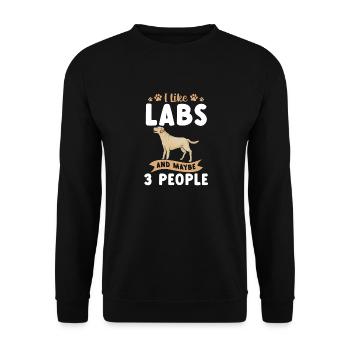 Yellow Labrador Retriever - Unisex Sweatshirt - black - Front - Alina (178cm) & Michal (187cm)