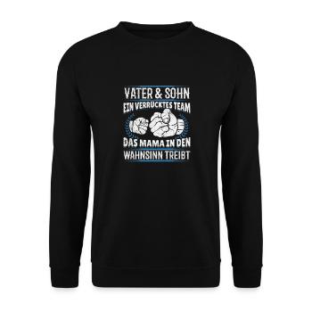 Father & Son Strong & Hilarious Together - Unisex Sweatshirt - black - Front - Alina (178cm) & Michal (187cm)