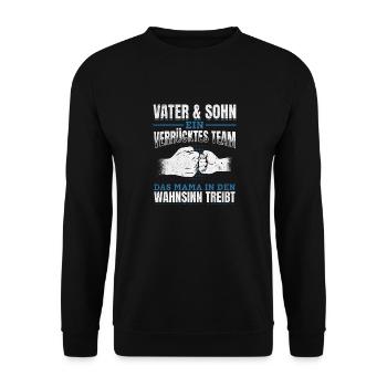 Father & Son Strong & Hilarious Together - Unisex Sweatshirt - black - Front - Alina (178cm) & Michal (187cm)