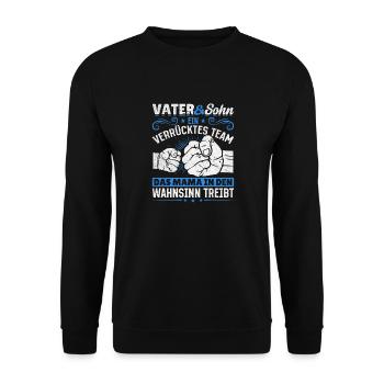 Father & Son Strong & Hilarious Together - Unisex Sweatshirt - black - Front - Alina (178cm) & Michal (187cm)