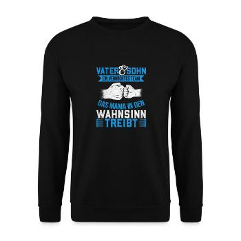 Father & Son Strong & Hilarious Together - Unisex Sweatshirt - black - Front - Alina (178cm) & Michal (187cm)