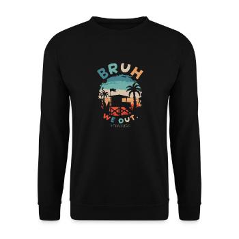 Mignon Fin D’année Scolaire Bruh Nous Sortons Nous Sommes Dehors - Sweat-shirt Unisexe - noir - Devant - Alina (178cm) & Michal (187cm)