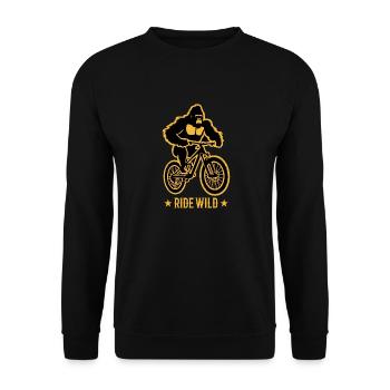 Gorilla Biker Mountain Biker E-Biker Funny Animals - Unisex Sweatshirt - black - Front - Alina (178cm) & Michal (187cm)
