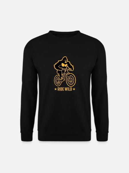 Gorilla Biker Mountain Biker E-Biker Sjove dyr - Unisex sweater - sort