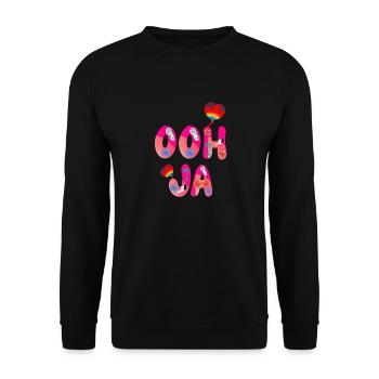 Ooh ouais - Sweat-shirt Unisexe - noir - Devant - Alina (178cm) & Michal (187cm)