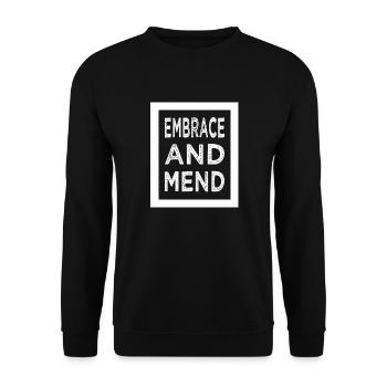 emotional support funny sayings supportive friends - Unisex Sweatshirt - black - Front - Alina (178cm) & Michal (187cm)
