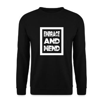 Citation drôle d’amis de soutien - Sweat-shirt Unisexe - noir - Devant - Alina (178cm) & Michal (187cm)