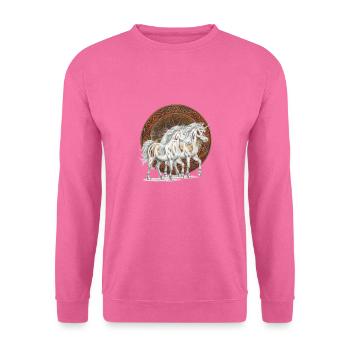 Einhörner Einhorn Fabeltiere Märchenfigur Pferde - Unisex Pullover - Pink - Vorne