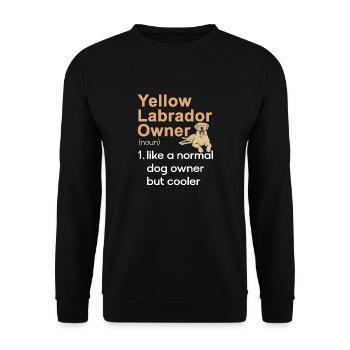 Yellow Labrador Retriever - Unisex Sweatshirt - black - Front - Alina (178cm) & Michal (187cm)