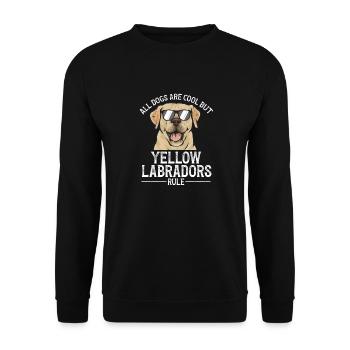 Yellow Labrador Retriever - Unisex Sweatshirt - black - Front - Alina (178cm) & Michal (187cm)