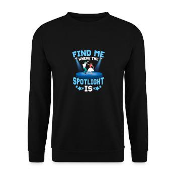 Find Me Where The Spotlight Is Musical Theater - Unisex Pullover - Schwarz - Vorne - Alina (178cm) & Michal (187cm)