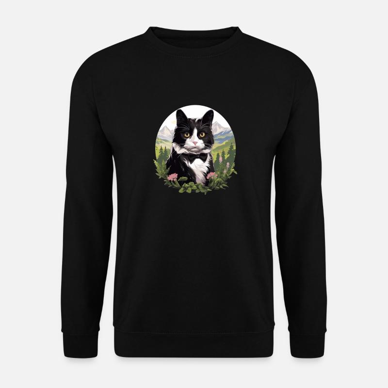 Tuxedo Kitten Tuxedo Cat - Unisex Sweatshirt - black