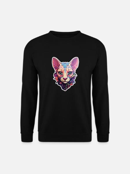 Sphynx Cat Head - Unisex Sweatshirt - black