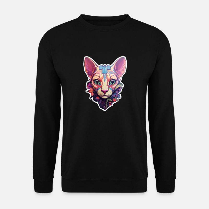 Sphynx Cat Head - Unisex Sweatshirt - black